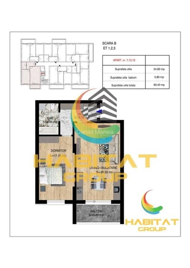 Theodor Pallady - 2 camere, 60.4 mp, metrou Nicolae Teclu - 4