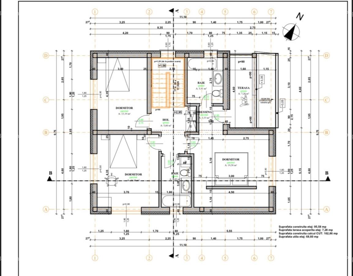 Casa individuala 5 camere, 142 mp utili, 660 mp curte !, Lac Chinteni! - 2