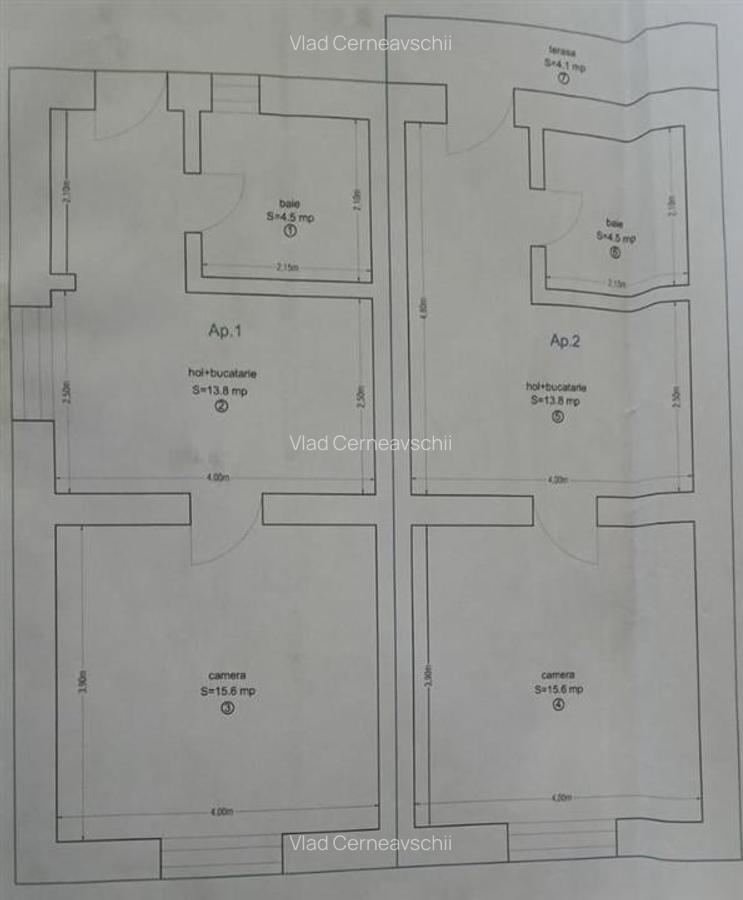 2 apartamente 1 camera la casa. Arad, zona Poetului. - 1