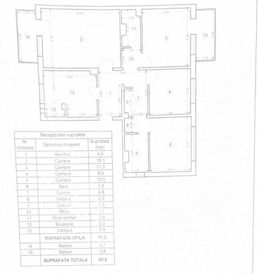 Vand apartament 4 camere, decomandat, etaj 1 - Rahova, Sos.Salaj - 10
