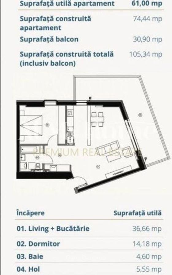 Apartament modern de 2 camere/ Barbu Vacarescu-Promenada - 15