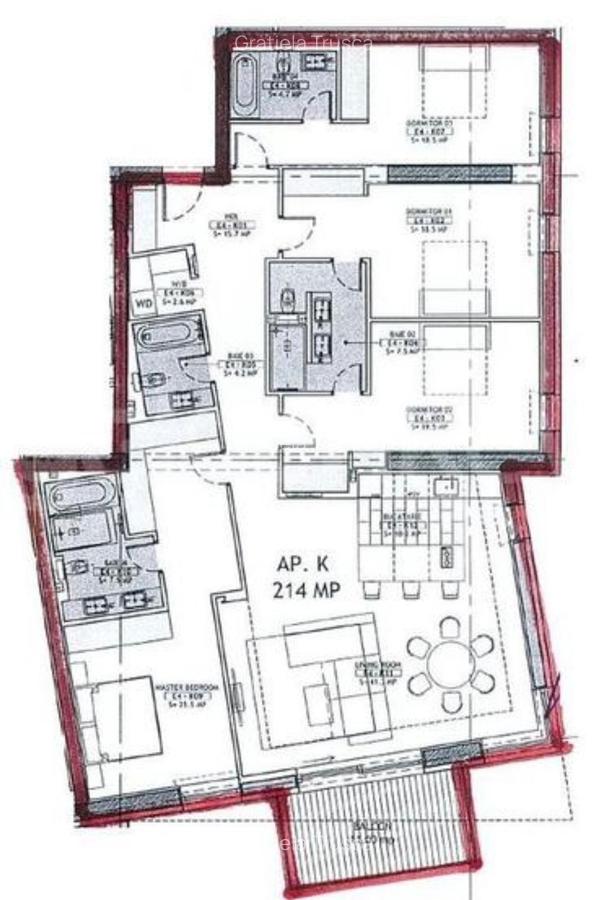 Inchiriere Apartament 5 camere 214mp Aviatiei - 1