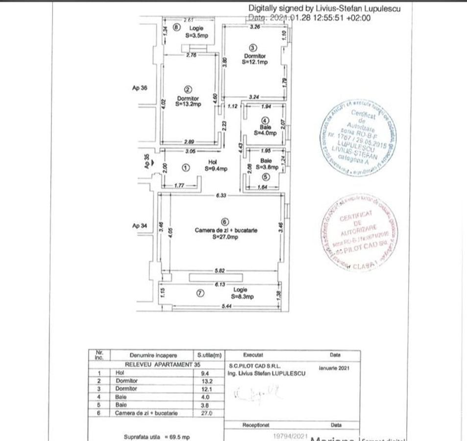 Apartament 3 camere, bloc nou - 10
