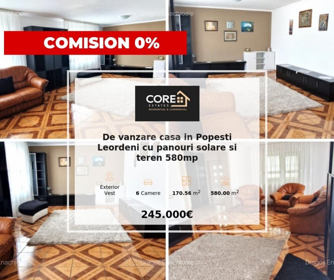 De vanzare casa in Popesti Leordeni cu panouri solare si teren 580mp - 1