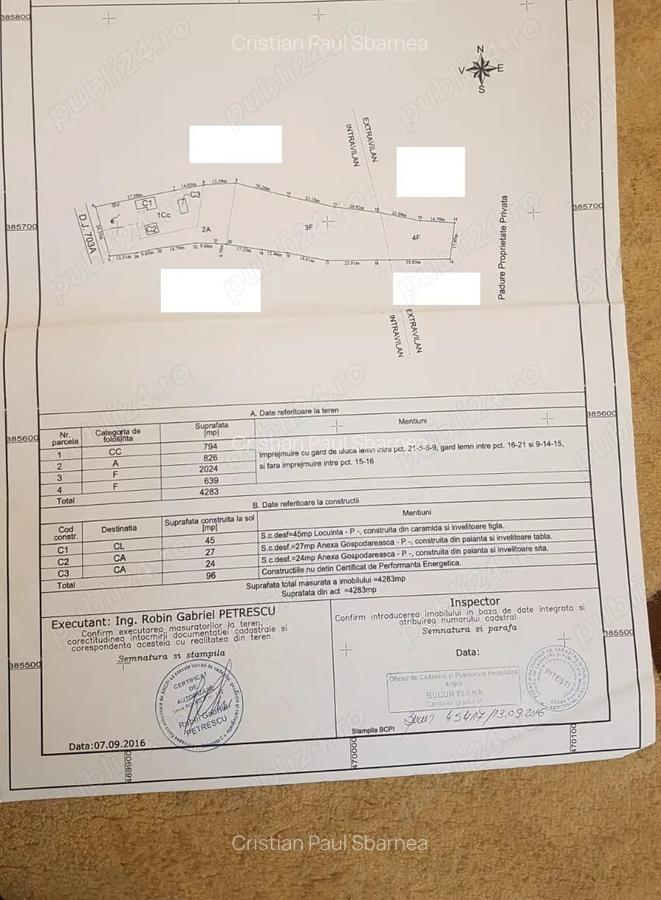 Vand proprietate in suprafata totala de 4283 mp in comuna Cotmeana - 2