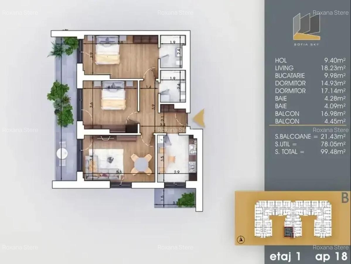 Apartament 3 camere de vanzare in zona Nicolae Teclu  Metrou - 5