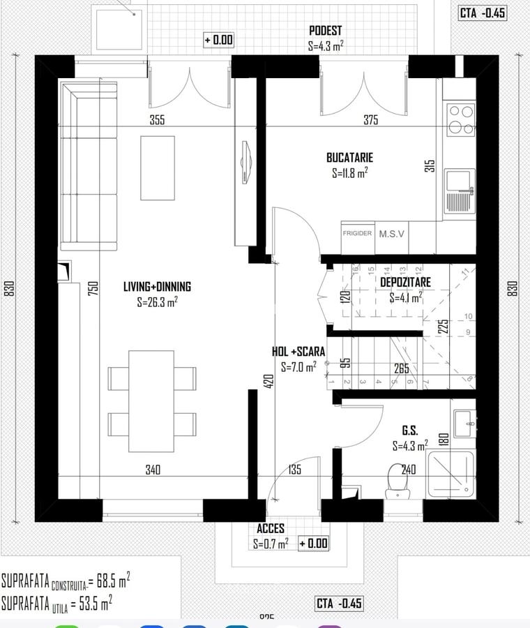 Vila 4 camere si mansarda,str GHIDIGENI,incalzir pardoseala,comision 0 - 4