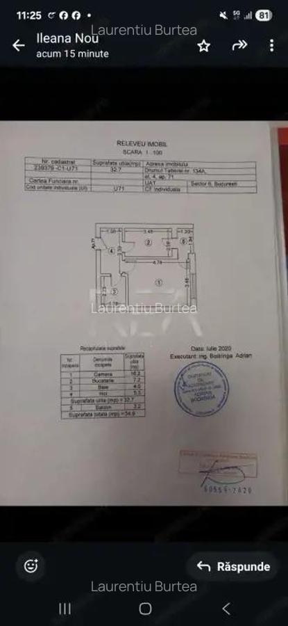 Garsoniera 35 mp, 4/10, bloc 2022, Auchan Drumul Taberei. - 11