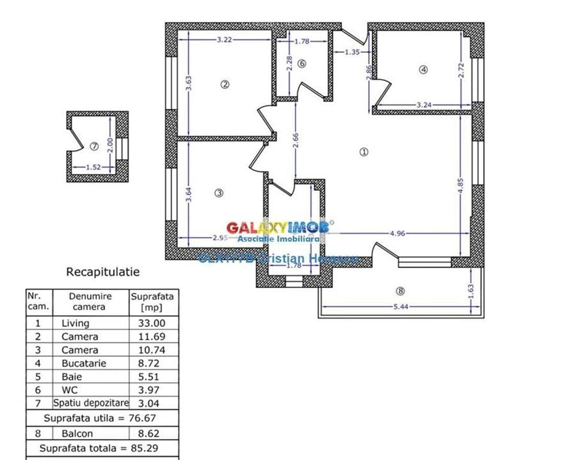 Apartament cu 3 camere semidecomandat în Militari - 5