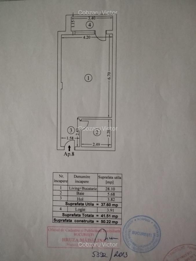 STUDIO DUBLU DE VÂNZARE IN ZONA BUCUREȘTI-NOI-DĂMĂROAIA SEC.1 - 15