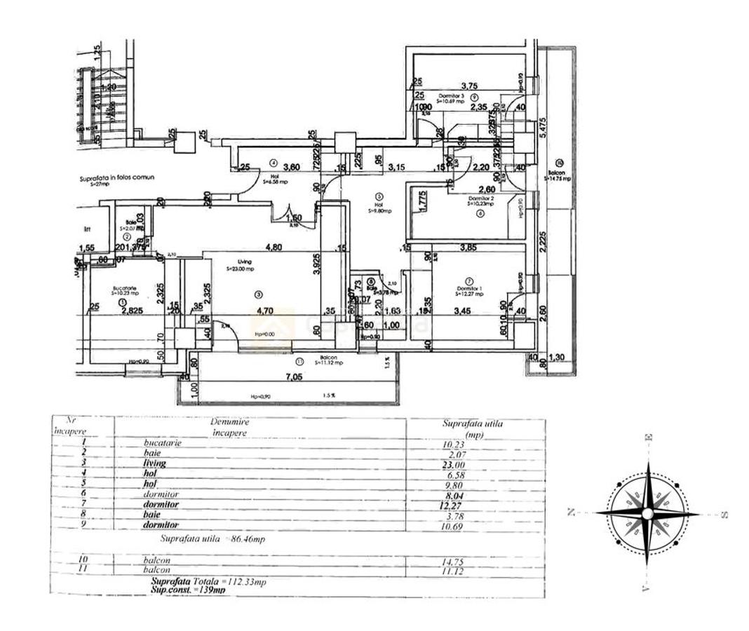 Apartament cu 4 camere decomandat, mobilat în Podul de Fier - 2