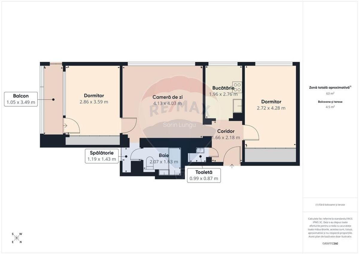 Apartament 3 camere | 2 bai | Domenii - Ion Mihalache | Mobilat - 16