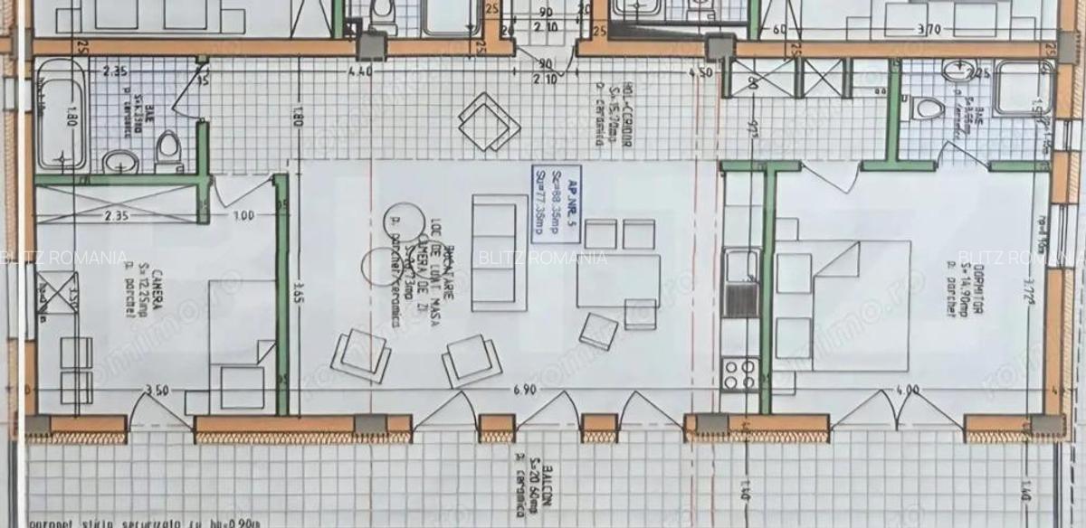 Apartament de vanzare Bloc nou 3 camere, 83,35 mp utili, zona Giulia - 1