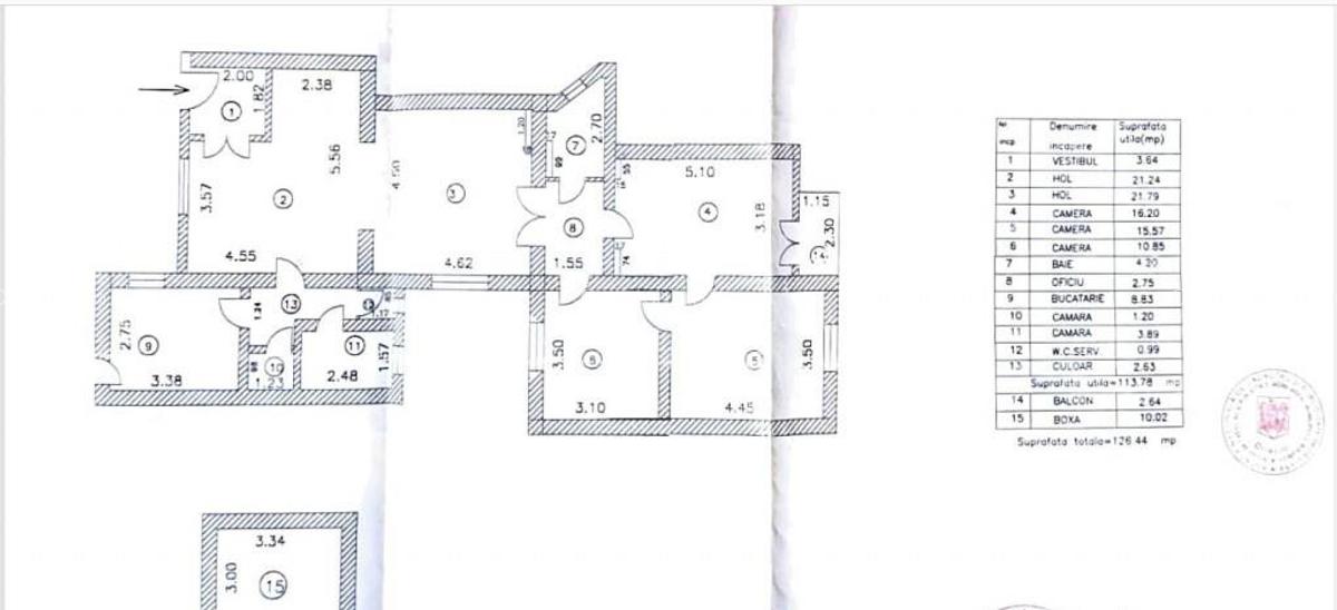 5 camere, bloc interbelic 1928 Romana, boxa 10 mp, ba... - 14