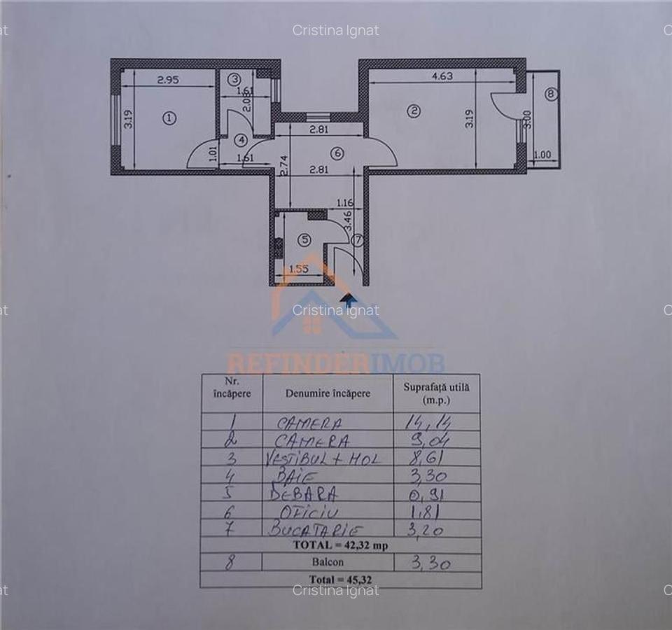 Apartament cu 2 camere de vanzare, zona Titan - 1