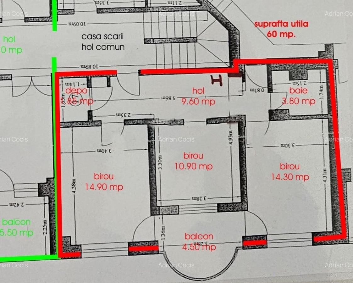Inchiriere spatiu de birou, 60 mp, 3 birouri, Toamnei-Centrul Civic - 8