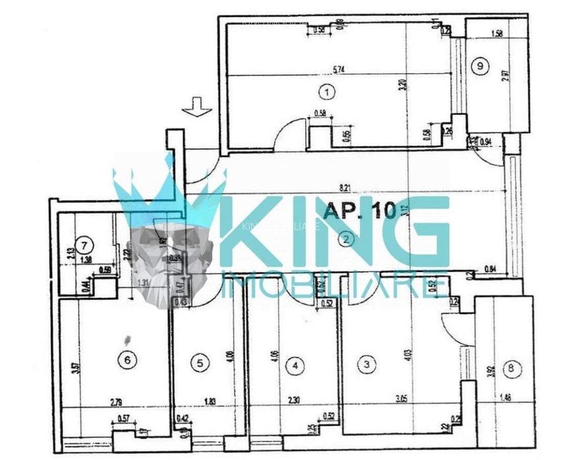 Apartament cu 4 camere semidecomandat, mobilat în Băneasa - 14