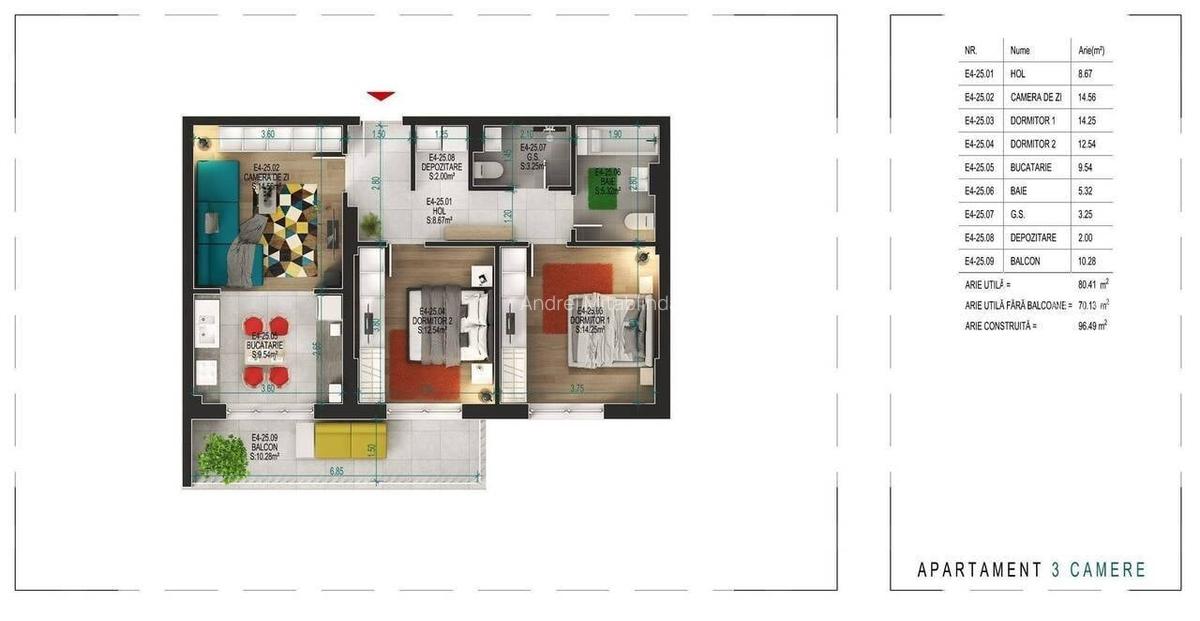 Apartament cu 3 camere decomandat în 1 Decembrie 1918 - 4