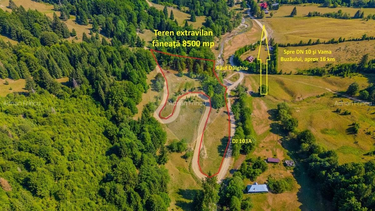Teren 8500 mp, Valea Dalghiului - Dalghiu - vedere catre Ciucas - 11