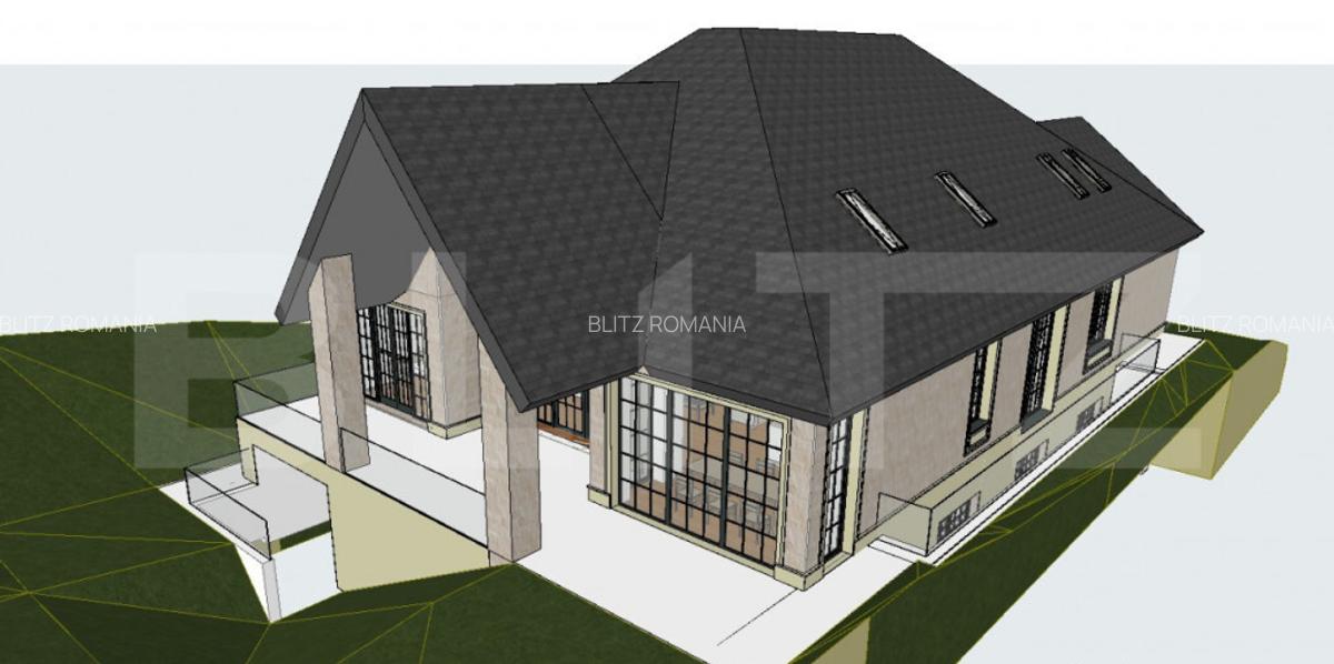 Teren 1206 mp cu AC Valabila pentru Vila LUX D+P+M (593,61 m - 8