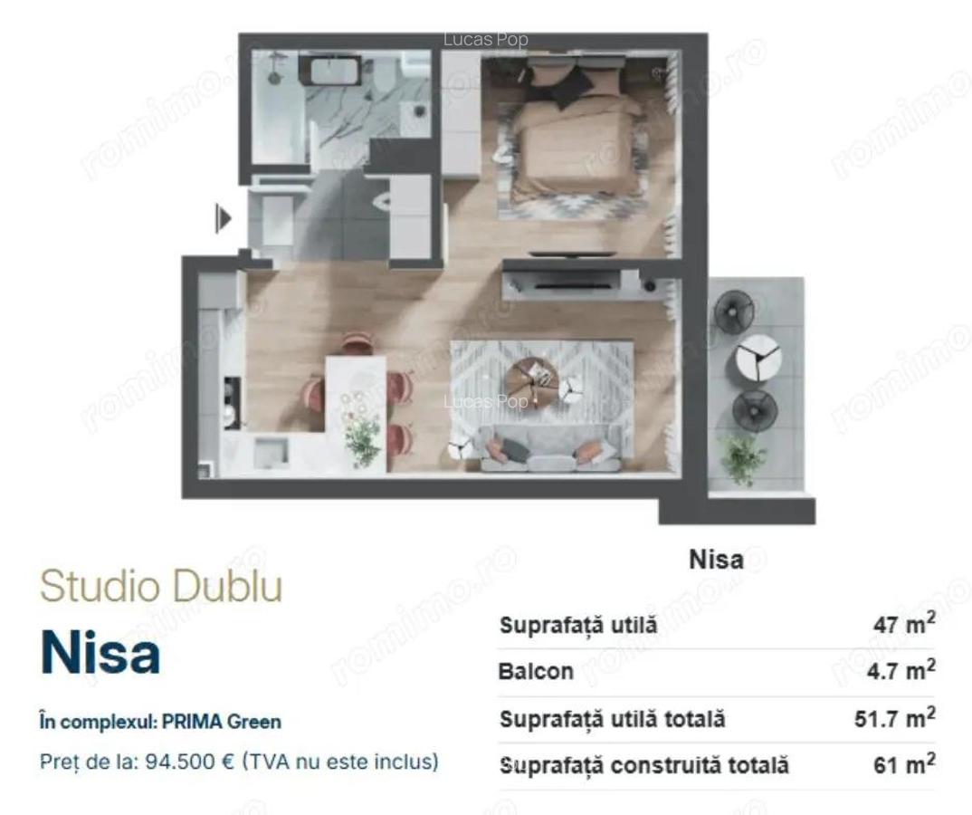 Apartamente de vanzare, tip studio, 2,3 camere Green Residence, Oradea - 4