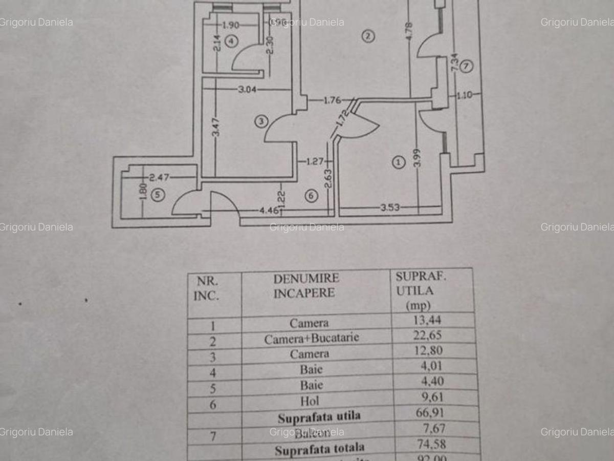 Apartament 3 camere mobilat / nemobilat Bazilescu - 12