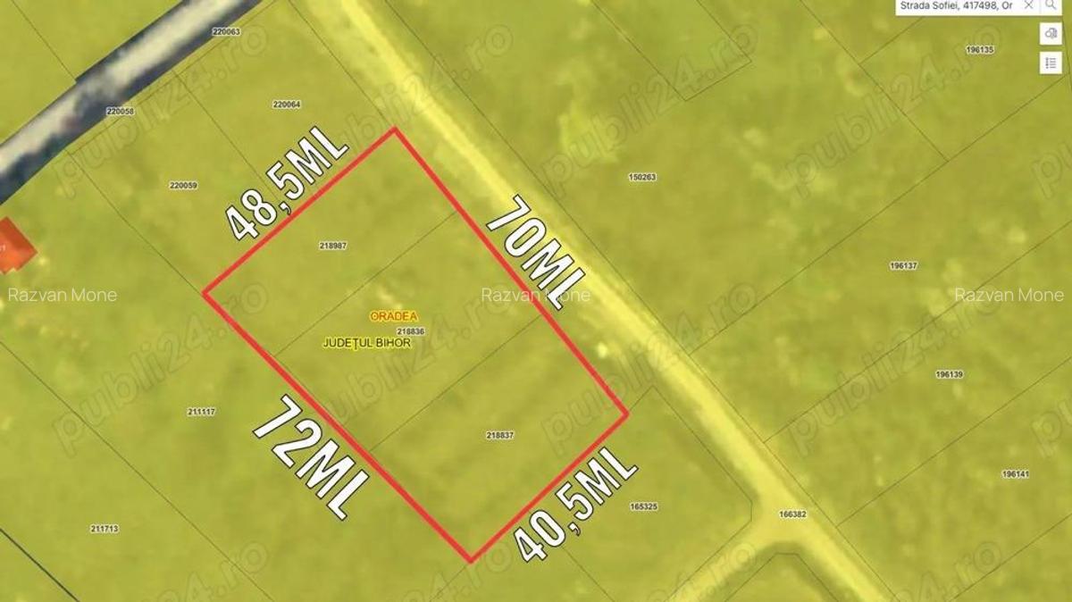 Teren Intravilan Str Sofiei Oradea 3098 mp - 1