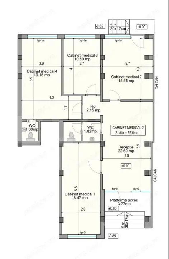 Spatiu medical, 92 mp utili, parter, la cheie, zona centrala! - 1