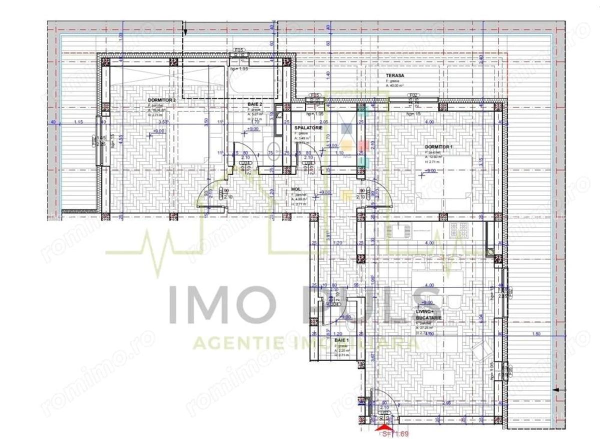 3 Camere. 2 Bai. Tersa 40 mp. Torontalului. Bloc nou. Lift. - 7