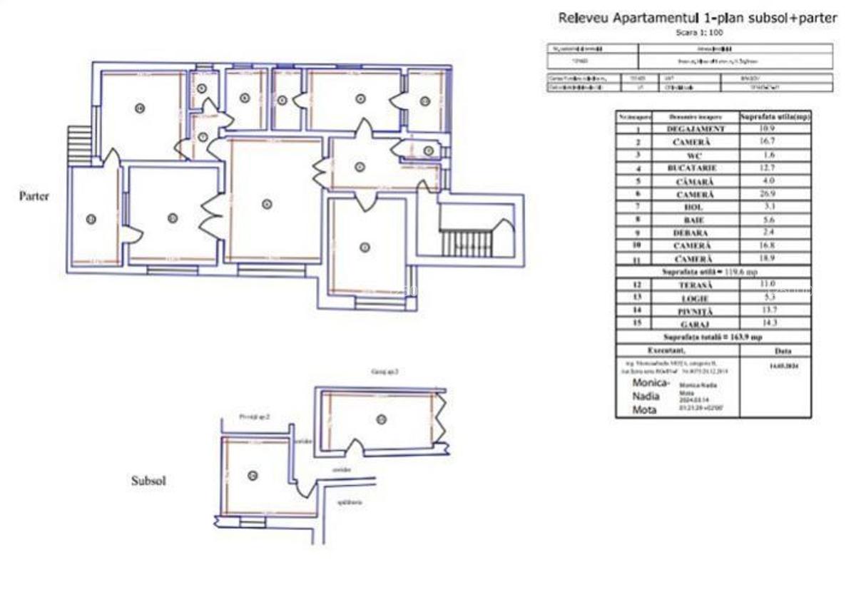 Vila cu 2 apartamente, pod mansardabil, teren, Mircea cel Batran. - 7