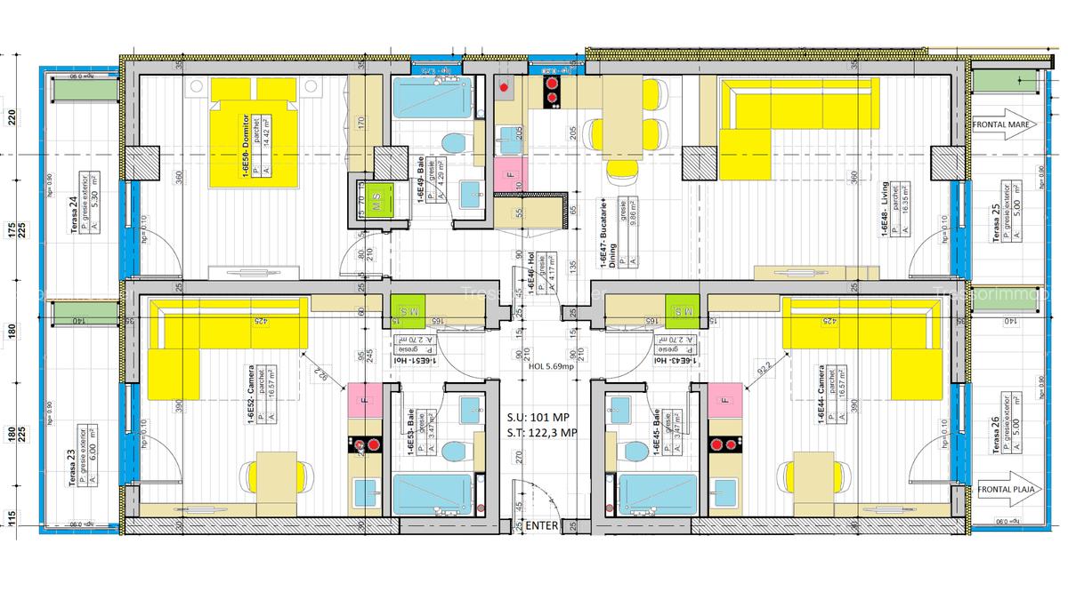 PACHET BUSINESS-PENTHOUSE  Vedere frontală la mare,Mamaia Nord - 1