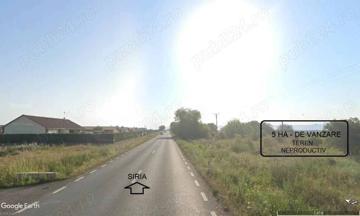 Teren neproductiv - 5 ha Horia, com. Vladimirescu - 5