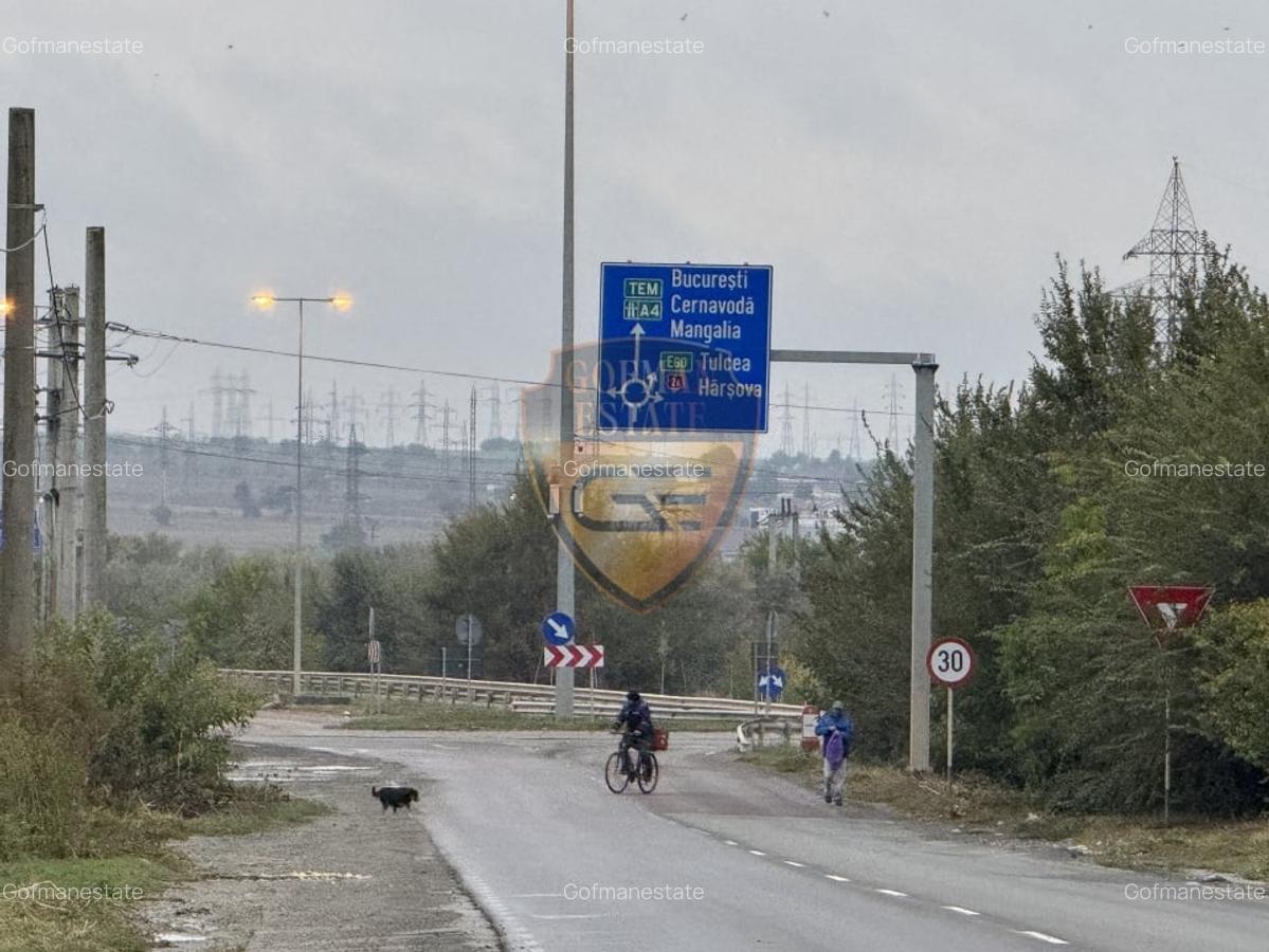 Teren pe colt intravilan pietruit imprejmuit varianta Ovidiu, Autostrada A2 - 13 Teren pe colt intravilan pietruit imprejmuit varianta Ovidiu, Autostrada A2 - 13