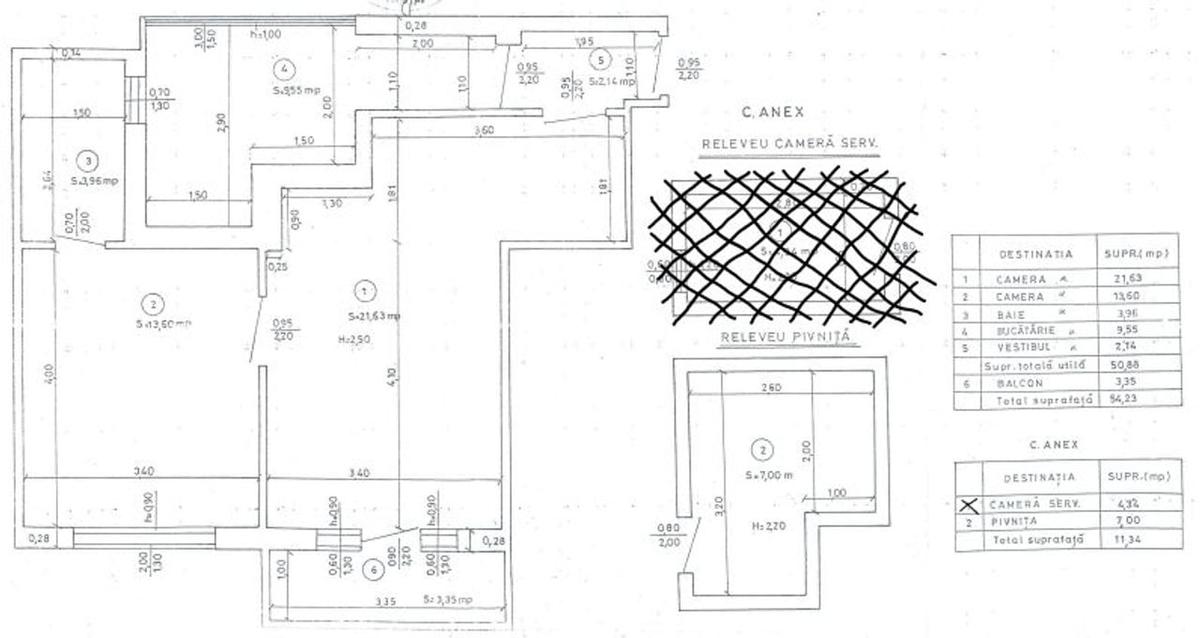 Apartament 2 camere parter inalt centrala proprie bloc 1938 | str.Fluierului - 21