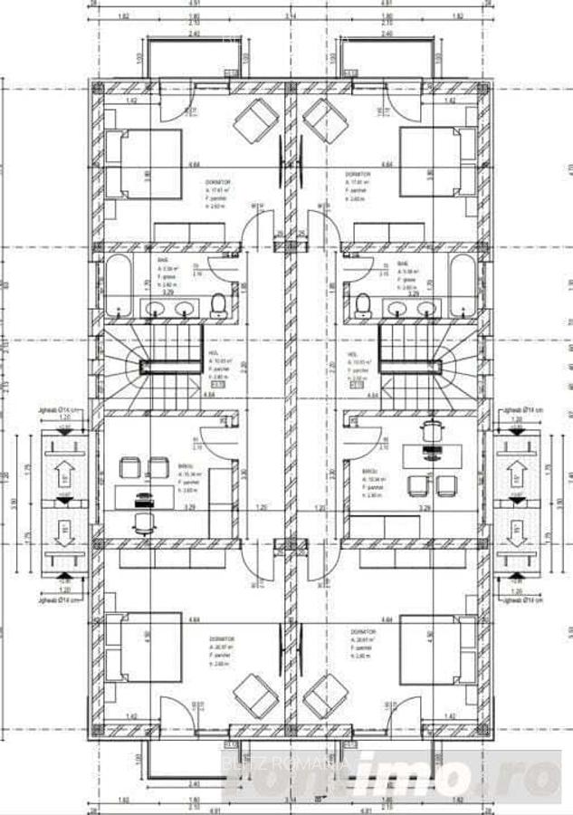 Duplex 4 camere, 140 mp utili, suprafata teren 300 mp, Giroc - 6