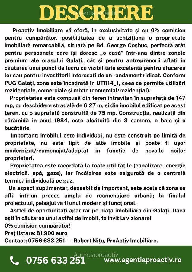Imobil amplasat pe Bd. George Coșbuc, ideal pentru locuință sau activități comer - 2