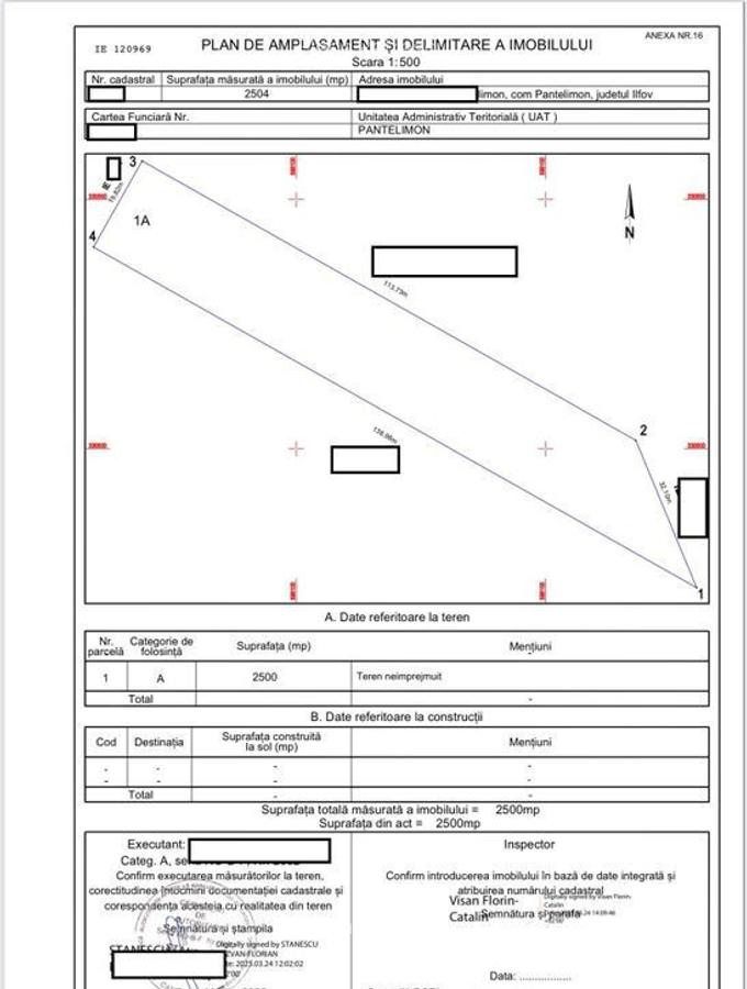 Pantelimon, teren 2500mp, D20ml, intravilan conform Noul PUG - 1