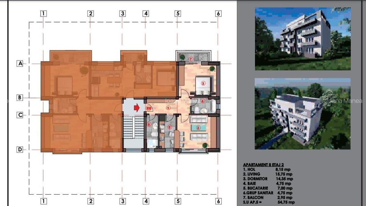 Vanzare apartament 3 camere,  Nicolae Grigorescu, bloc 2025, etaj 1/3, decomanda - 18
