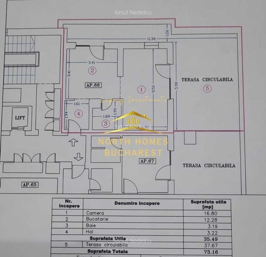 Studio Penthouse , Terasă 37 mp - Ansamblul Rezidential Ten Blocks - 8