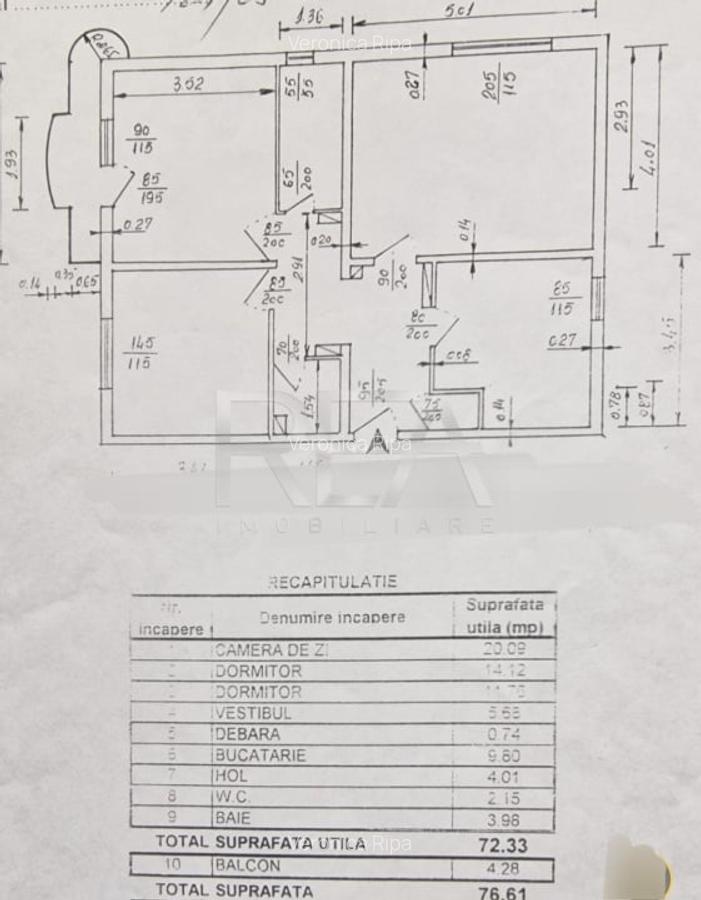 3 camere, decomandat, hol tip H- Calea 13 Septembrie, Sebastian - 2