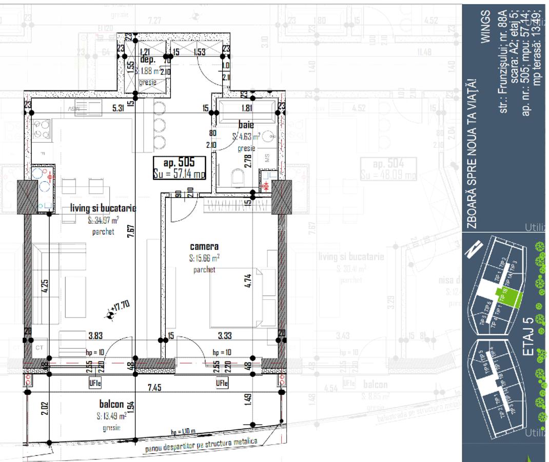 Apartament 2 camere – Ansamblul WINGS, Cluj-Napoca + Loc de Parcare - 8 Apartament 2 camere – Ansamblul WINGS, Cluj-Napoca + Loc de Parcare - 8