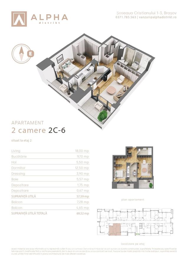 Apartament 2 camere Alpha Distrikt Brasov - 8