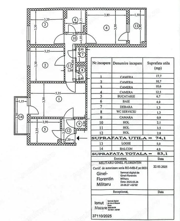 Bloc reabilitat termic*83 mp* Barajul Bistritei 11*Luminos Est-V - 12