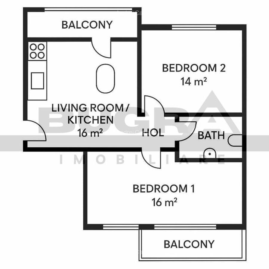 Apartament 2 camere, 52mp, zona strazii Donath - 5