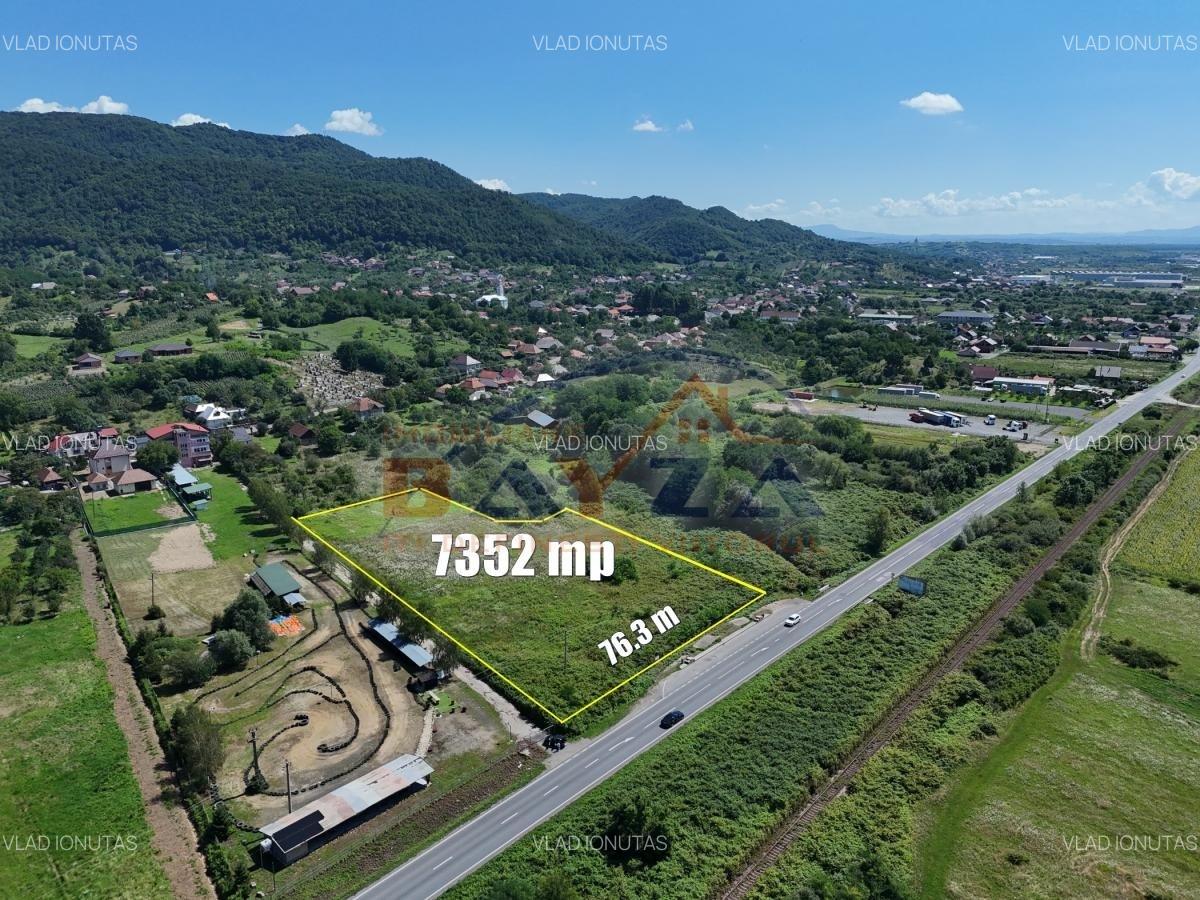 Teren intravilan 7352 mp, cu Deschidere 76.3 m la Șoseaua Națională - Cicârlău - 5