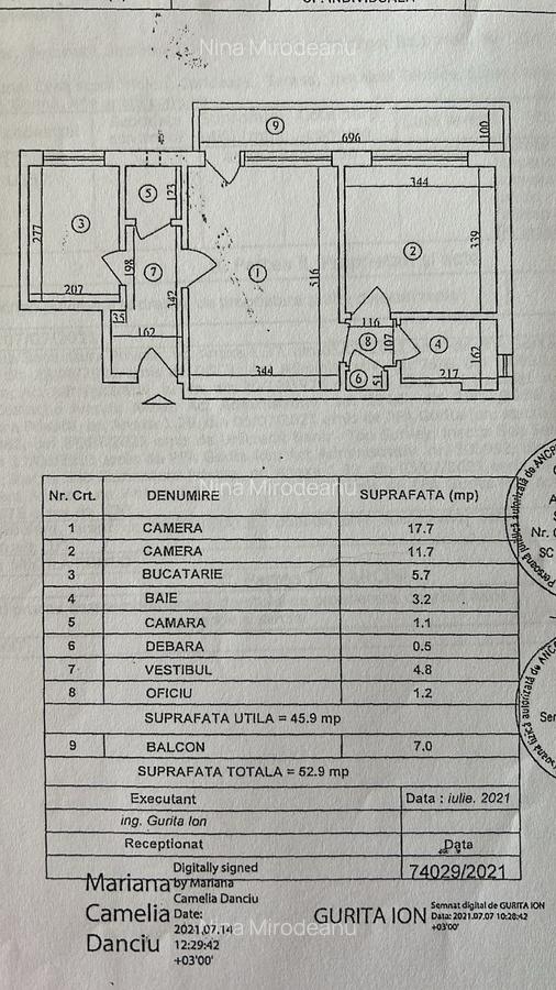 Apartament cu 2 camere semidecomandat în Domenii - 9