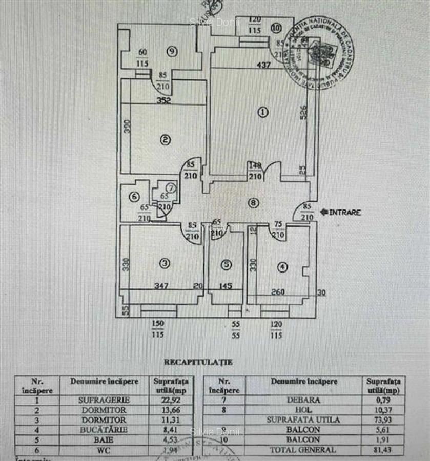 Apartament spatios cu 3 camere - decomandat - Unirii - 15