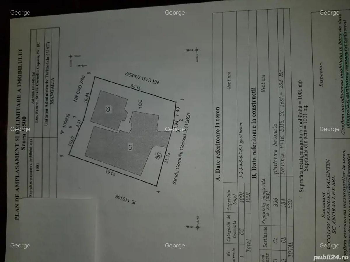 Saturn De vanzare casa cu teren 1001mp - 2