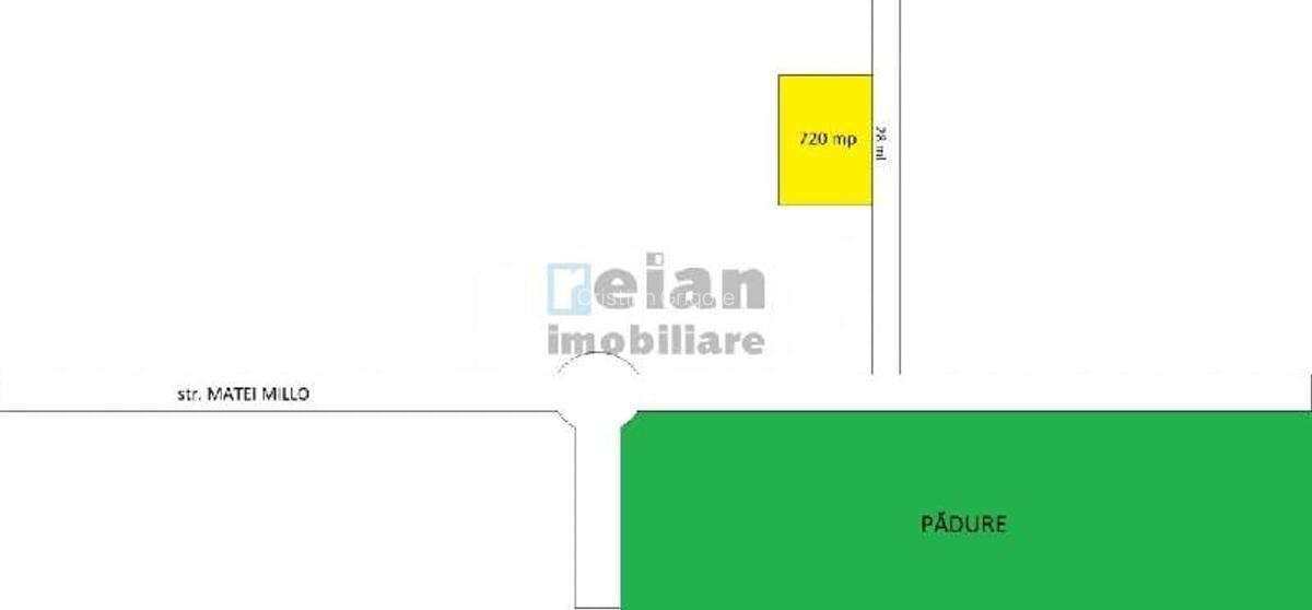 Voluntari - Matei Millo Padure teren 720 mp, d-28, curent, gaze - 1