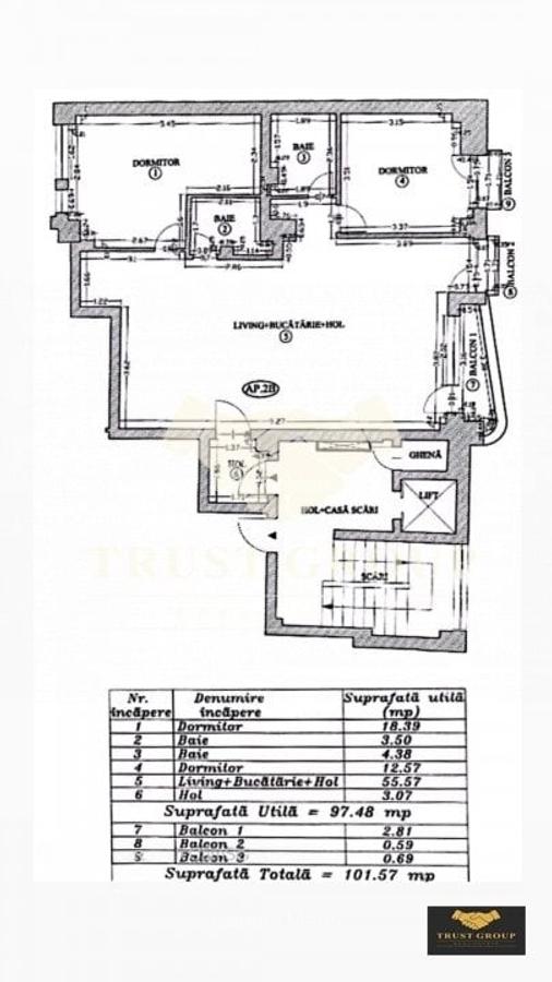 Apartament cu 3 camere decomandat, mobilat în Eminescu - 17